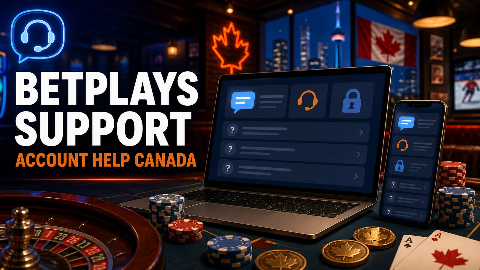 BetPlays Casino Support and Account Help Canada content banner